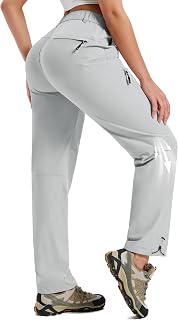 MoFiz Pantaloni cargo da donna, leggeri, ad asciugatura rapida, UPF 50, impermeabili, per pesca, campeggio, viaggi, con 5 tasche