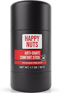 HAPPY NUTS Anti Chafing Stick - Funny Unique Stocking Stuffer Gift for Men | Gag Gift for Him - Ultimate Gym, Hiking, & Travel Essential - Friction Defense - Ideal Gift for Runners, Cyclists & More