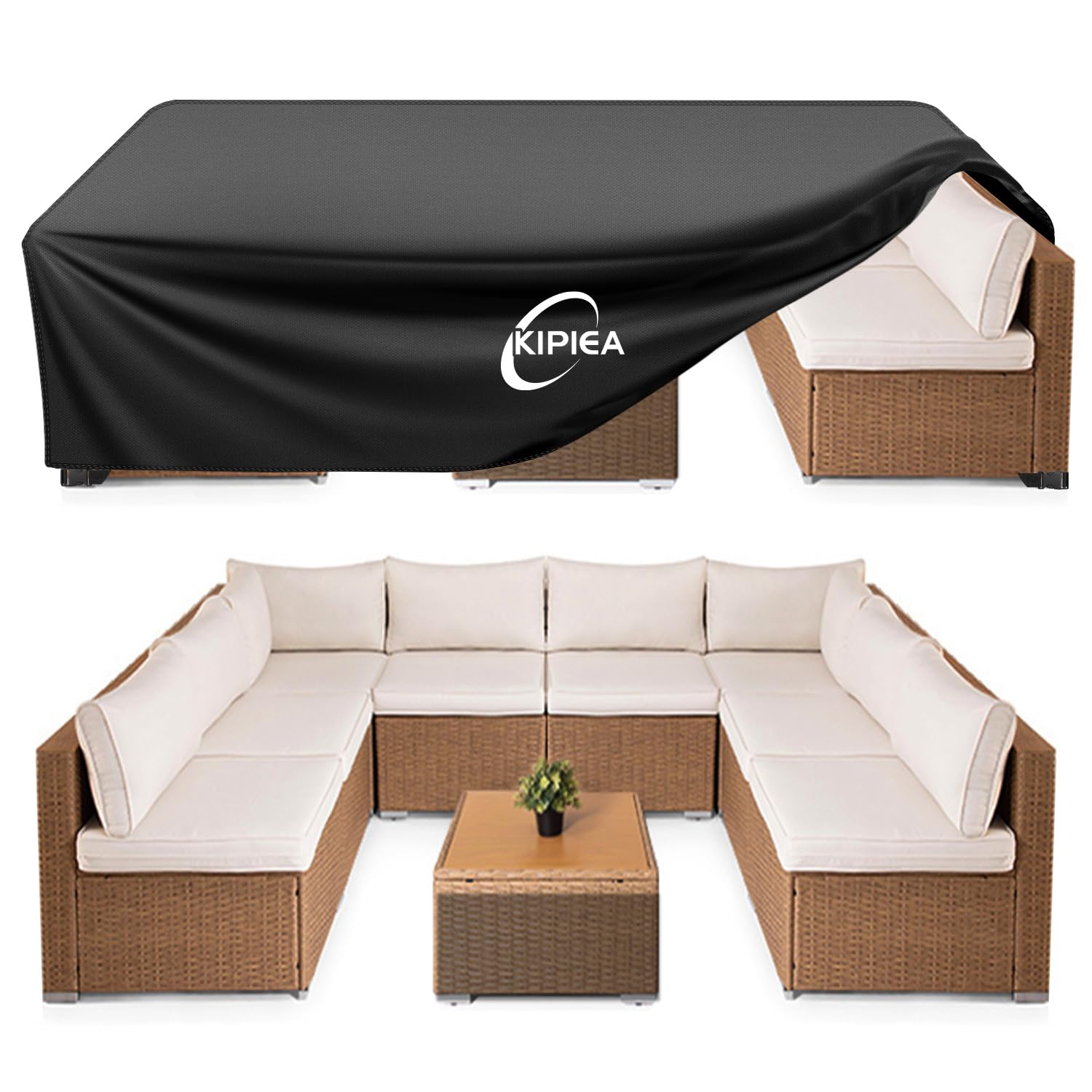Kipiea Patio Furniture Covers Waterproof Winter, Heavy-Duty Outdoor Furniture Se