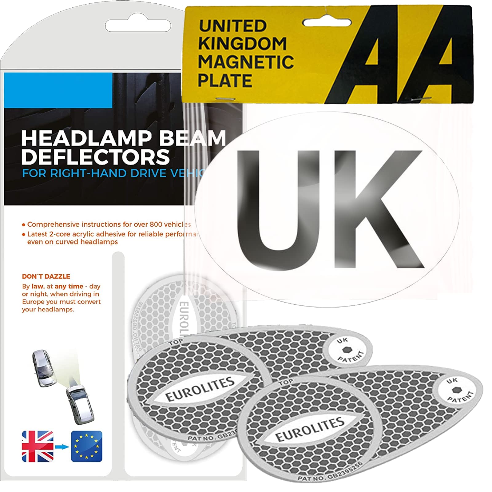 Xtremeauto Eurolites Deflectors Headlight Deflectors For Europe Beam Benders & A