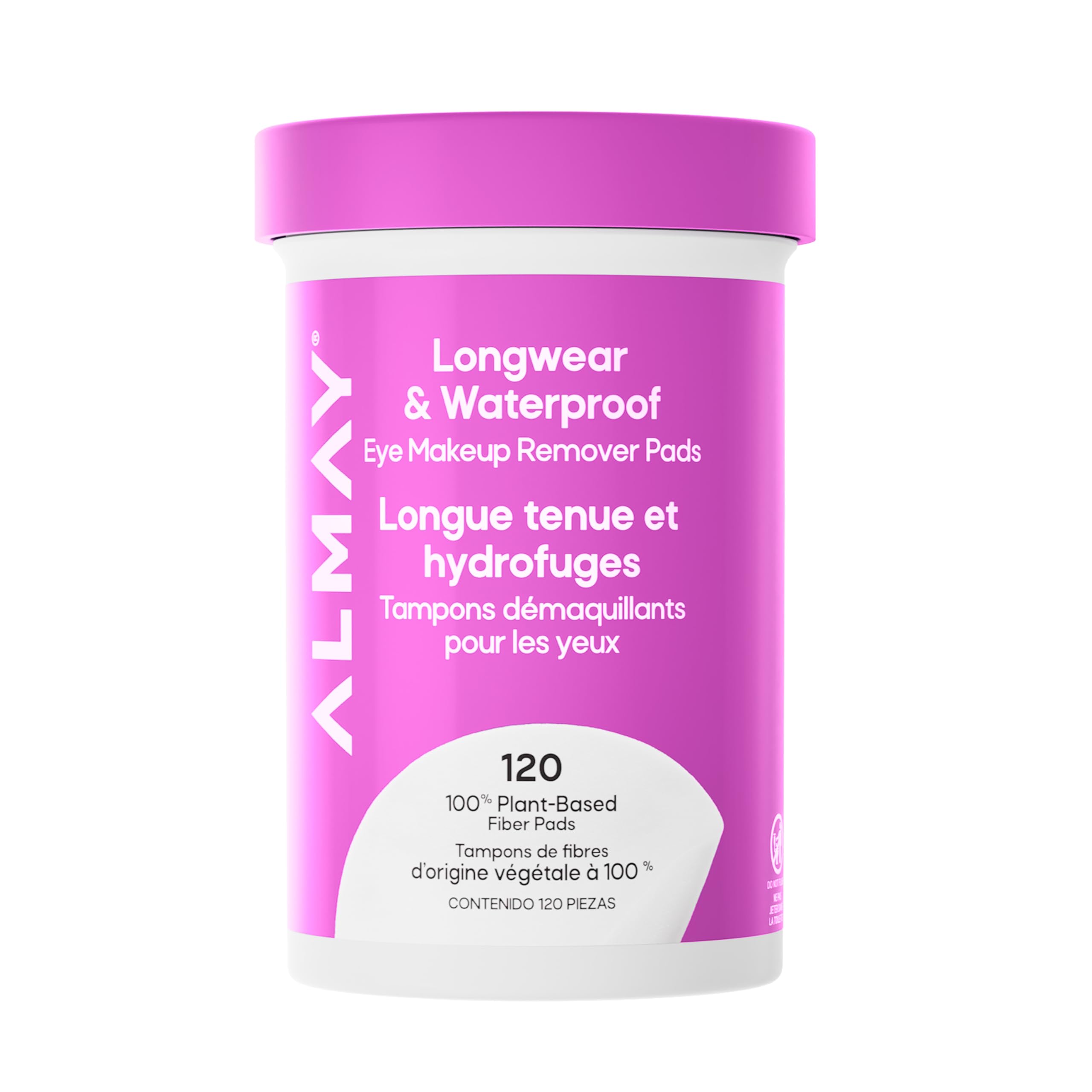 Almay Longwear &amp; Waterproof Eye Makeup Remover Pads, 120 Count | Gentle eye 