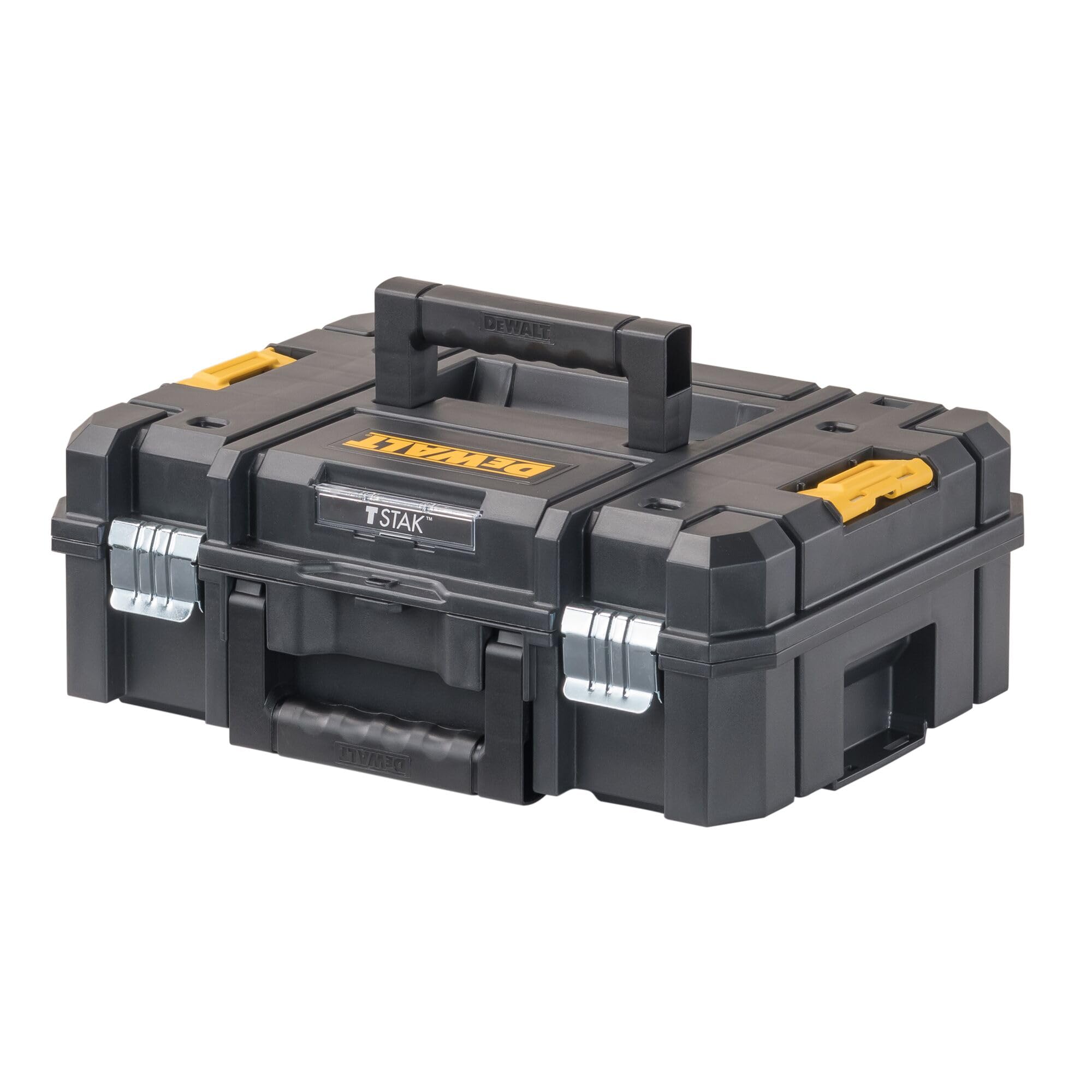 DEWALT Tool Box TSTAK II, 13 In. Flat Top Tool Storage Case, Stackable Organizer