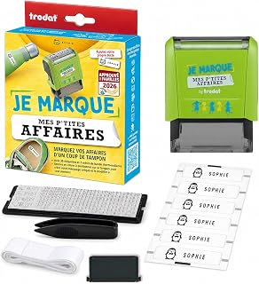 Trodat Je marque mes p'tites affaires stamp kit to personalise yourself