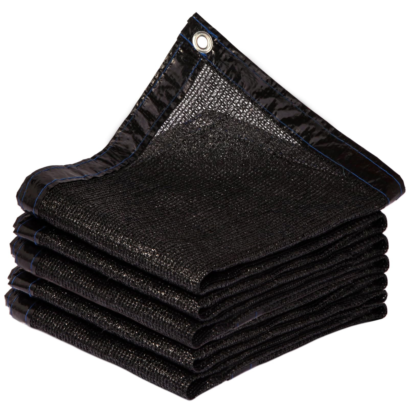 WindscreenSupplyCo 10 x 12 FT 95% Heavy Duty Shade Cloth Mesh Tarp | Black HDPE 