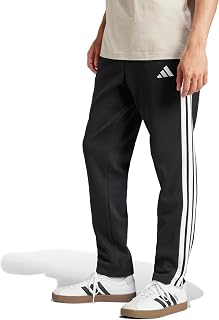 adidas Essentials Single Jersey Tapered Open Hem 3-Stripes Pants – Men's Tracksuit Bottoms