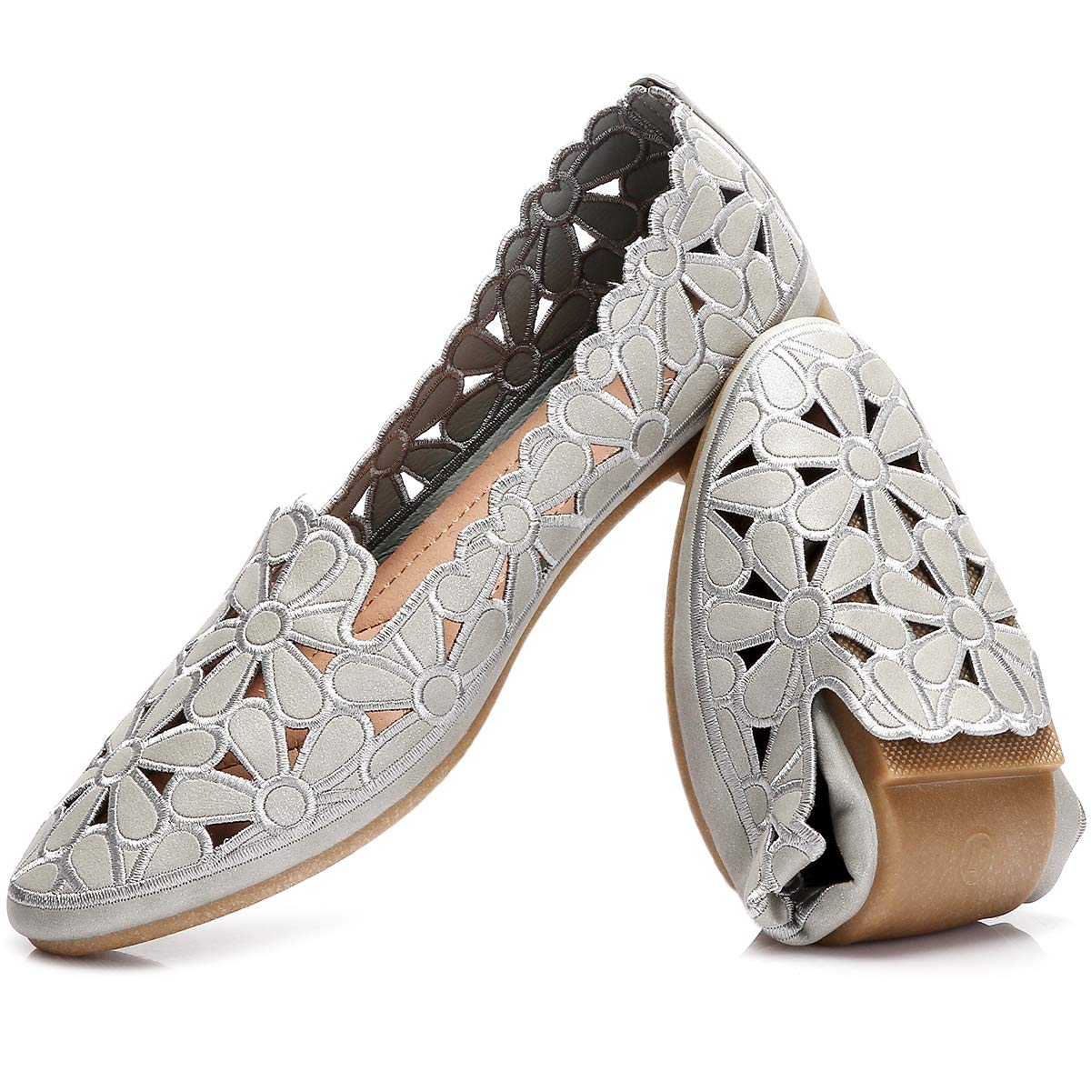 HEAWISH Women's Floral Ballet Flats for Women