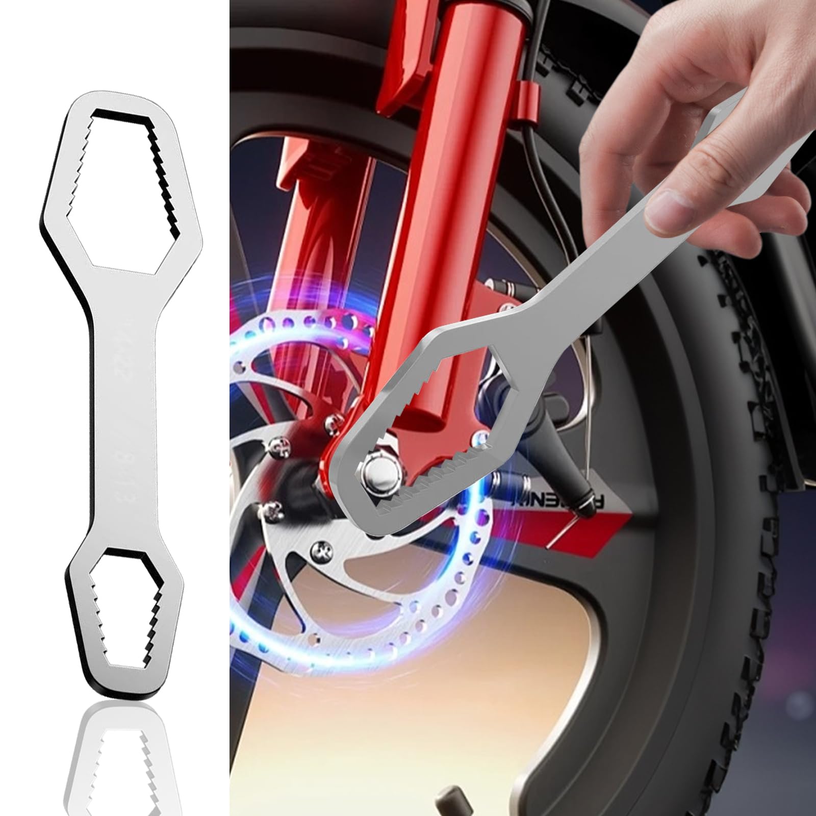 2 x Universal Adjustable Spanners Multifunctional double ended self-adjusting qu