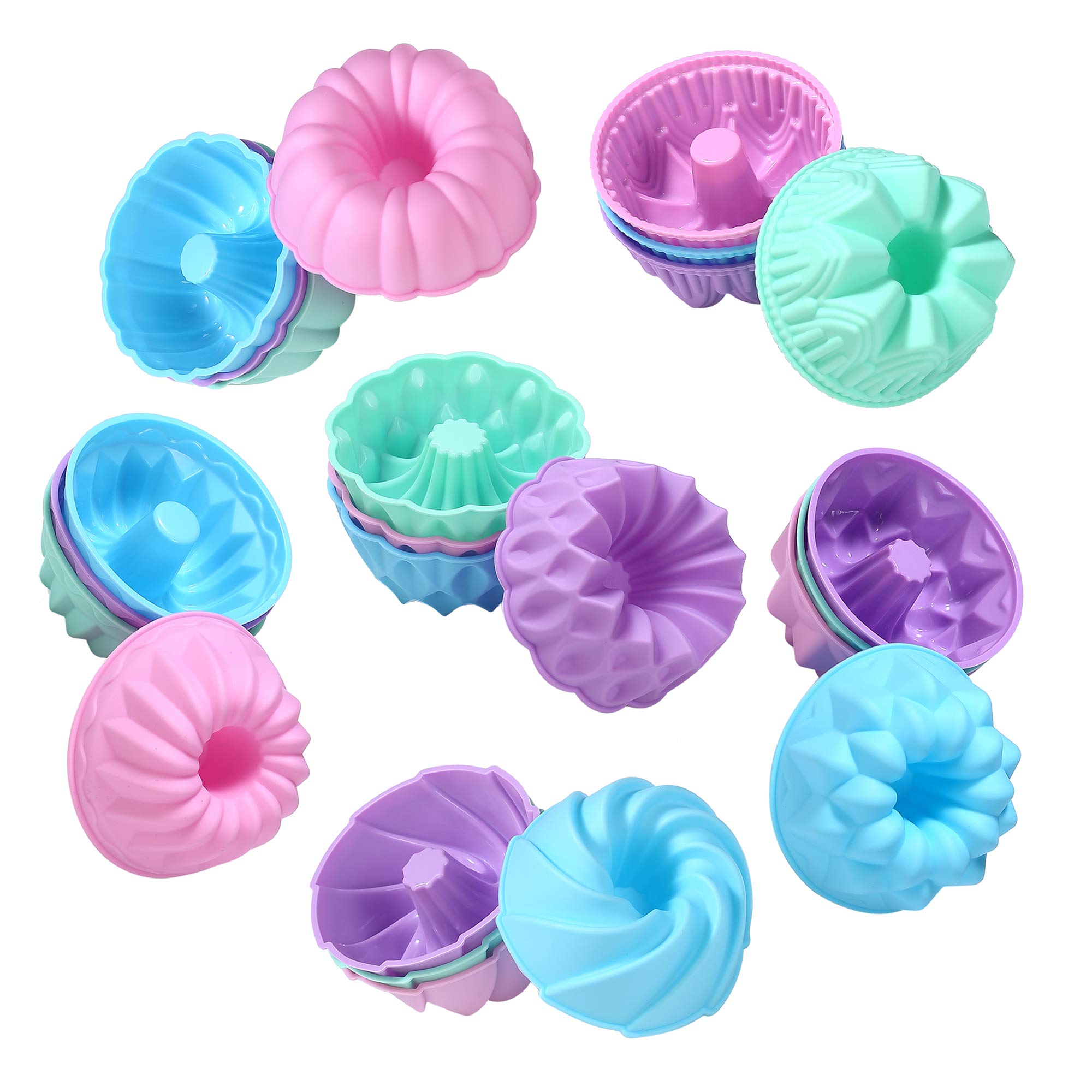 To encounter 24Pack Silicone Molds, Nonstick 3 inches Donut Mold, Silicone Bakin