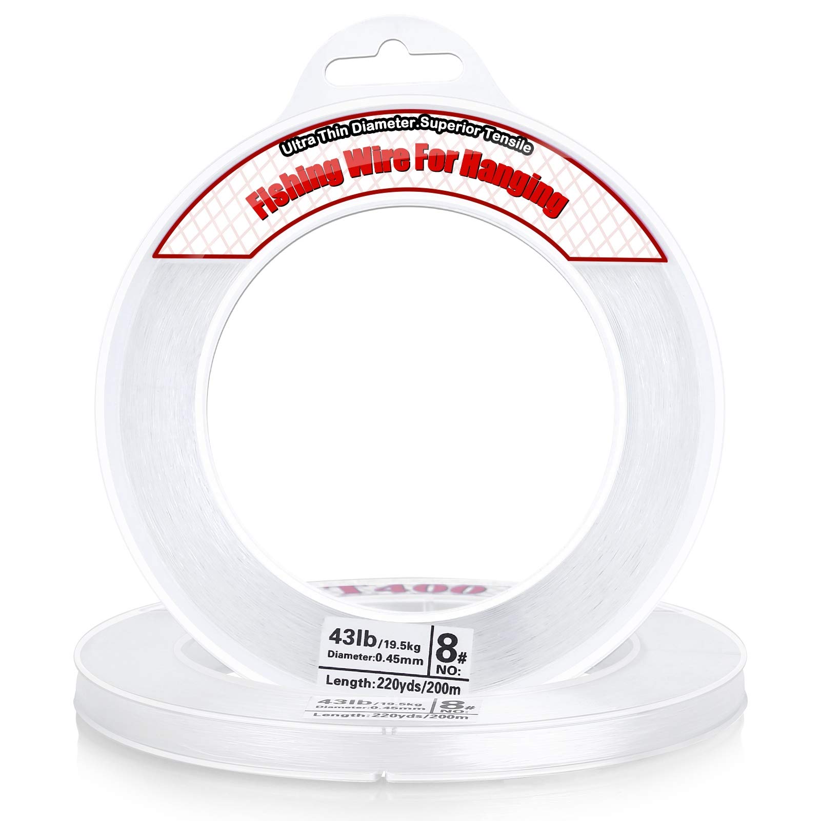 Clear Fishing Wire, Acejoz 656FT Fishing Line Clear Invisible Hanging Wire Stron