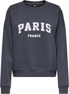 ONLY Women's Onlsweat Life L/S Crew O.size State Noos Sweatshirt with print (pack of 1)