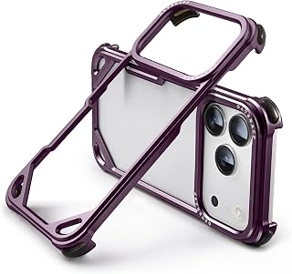 OATSBASF Metal Bumper Case for iPhone 18 Pro Max Aluminum Frame Slim Fit | Minimalist No Back Design, Compatible with MagSafe, 4 Corner Shockproof Protection, Simple Installation
