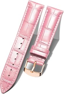BINLUN Genuine Crocodile Leather Watch Strap Quick Release Replacement Waterproof Watch Strap 10 Colours 13 Sizes for Men Women