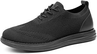 Bruno Marc Zapatos de Cordones Transpirables Zapatillas Vestir Oxfords Clásico Formales Derby para Hombre Verano Casuales Size Todo/Negro GRAND-02
