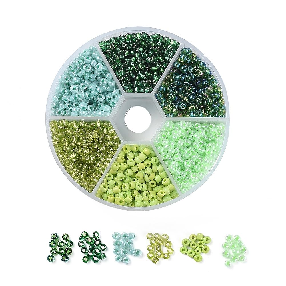 600pcs Glass Seed Beads 8/0 for Jewelry Making, 3mm Small Round Glass Beads for 