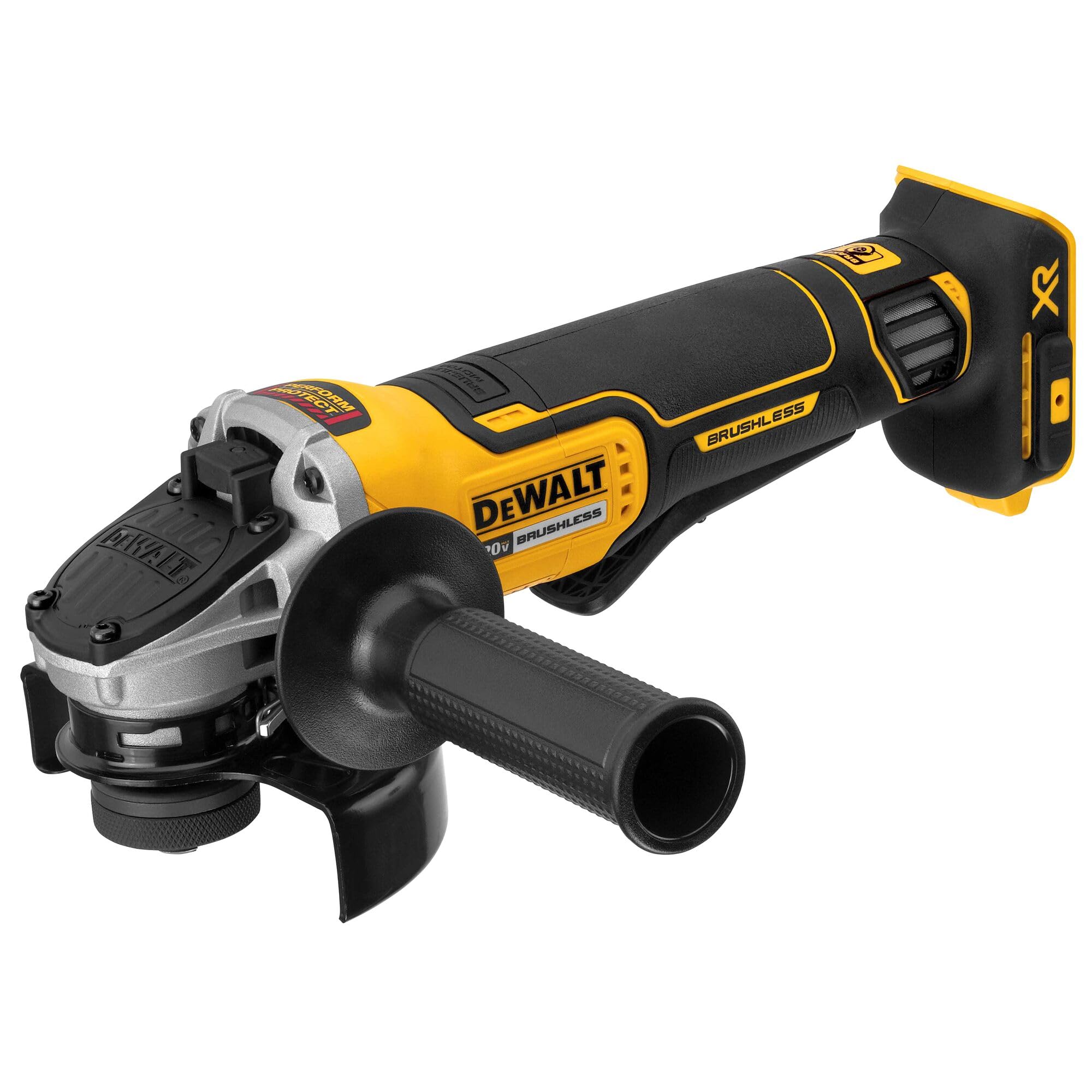 DEWALT 20V MAX* Angle Grinder Tool Cordless Brushless, 4 1/2 Inch, with Paddle S