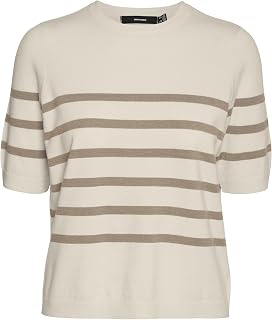 VERO MODA Vmsaba Plain SS O-Neck Pullover Ga Noos Women's Knitted Sweater