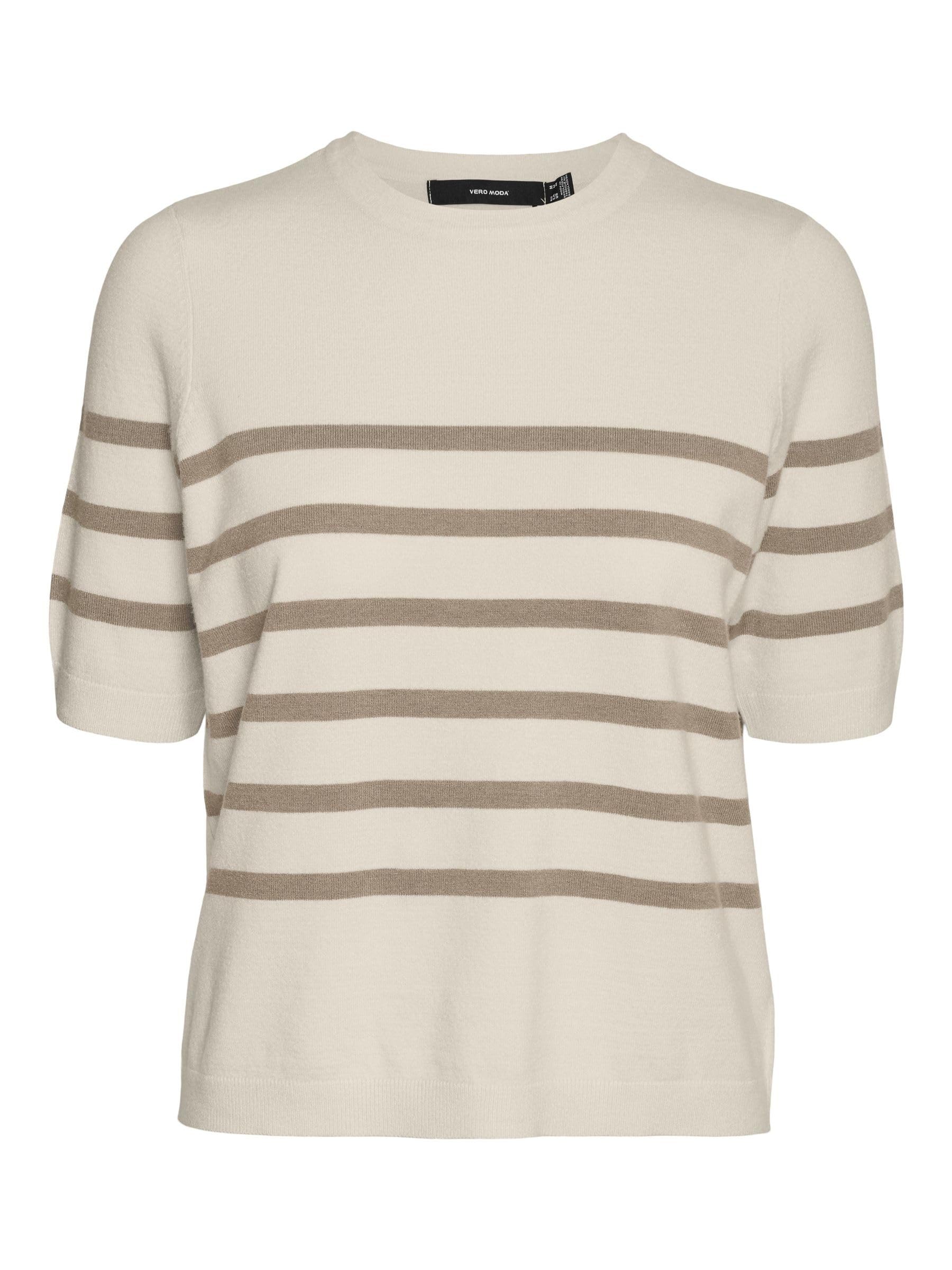 VERO MODA Vmsaba Plain SS O-Neck Pullover Ga Noos Women's Knitted Sweater