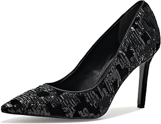 Sam Edelman 女性用ヘーゼルドレスパンプス, ブラック スパンコール, 7.5