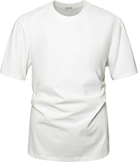 VEIISAR Men's Heavyweight T-Shirt, Long Sleeve Shirt, Brushed - Prewashed