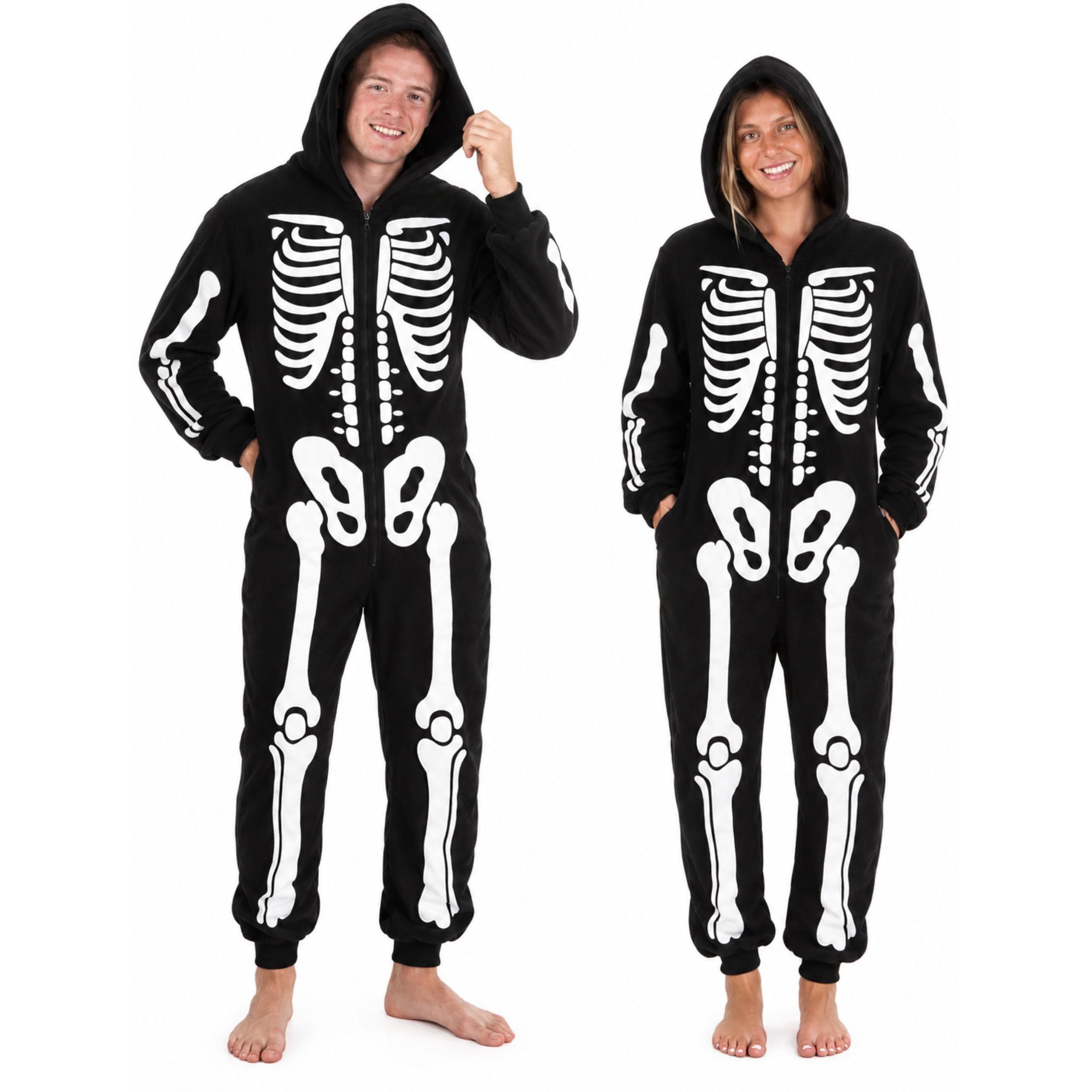 Funziez! Adult Slim One Piece Onesie Halloween Costume for Men and Women | Unise