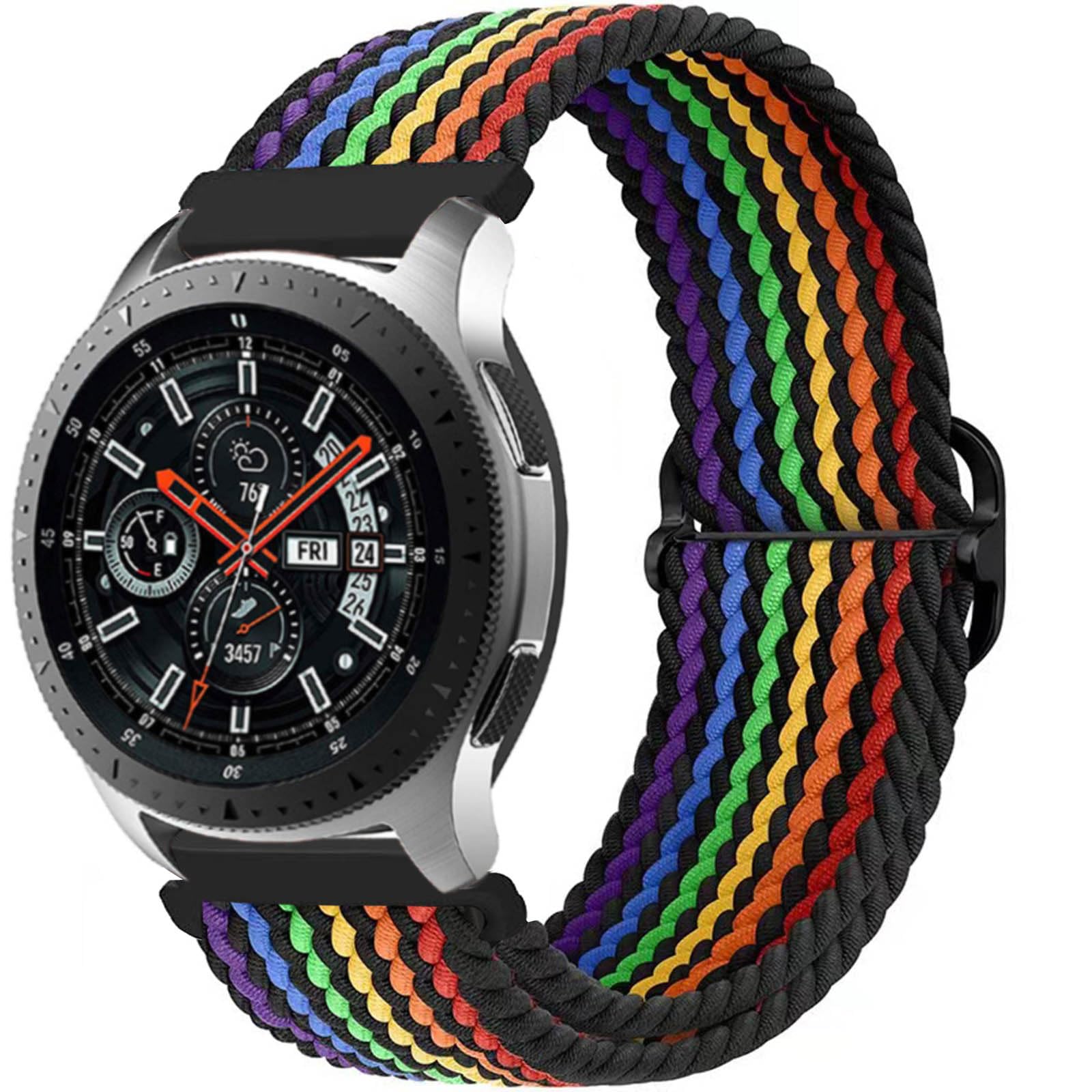 20mm 22mm Braided Elastic Watch Band for Samsung Galaxy Watch 7/6/5/4/FE 40mm 44