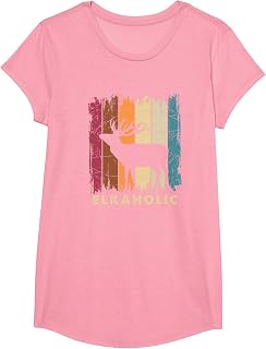 Wildlife Buck Elk Hunting Hunter Deer Silhouette Elkaholic T-Shirt