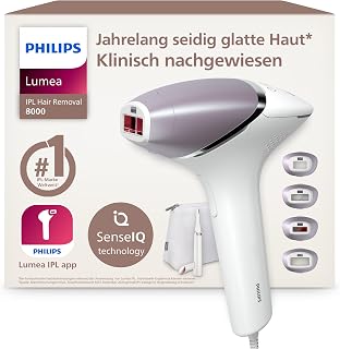 Philips Lumea Prestige IPL hair removal device BRI949 / 00, with 4 attachments for long-lasting hair removal, incl. Correction trimmer, wired