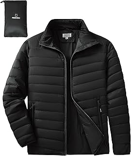 Outdoor Ventures Men's Puffer Jacket Packable Lightweight Quilted Jacket