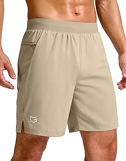 G Gradual Men's Athletic Running Shorts Zip Pocket Quick Dry