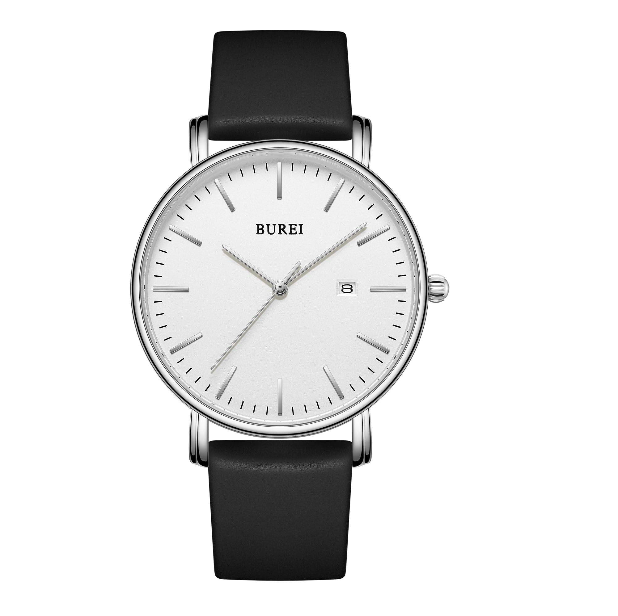BUREI Men Watches Fashion Minimalist Analog Calendar Quartz Waterproof Watches f