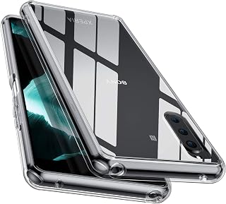 【Fully Transparent! Shockproof! 】McDuLL Xperia 10 II Case Clear, Durable PC Back + TPU, Compatible with SO-41A SOV43 A001SO, Strap Hole, Scratch Protection, Non-Slip Corners, Shockproof, Slim, Sony