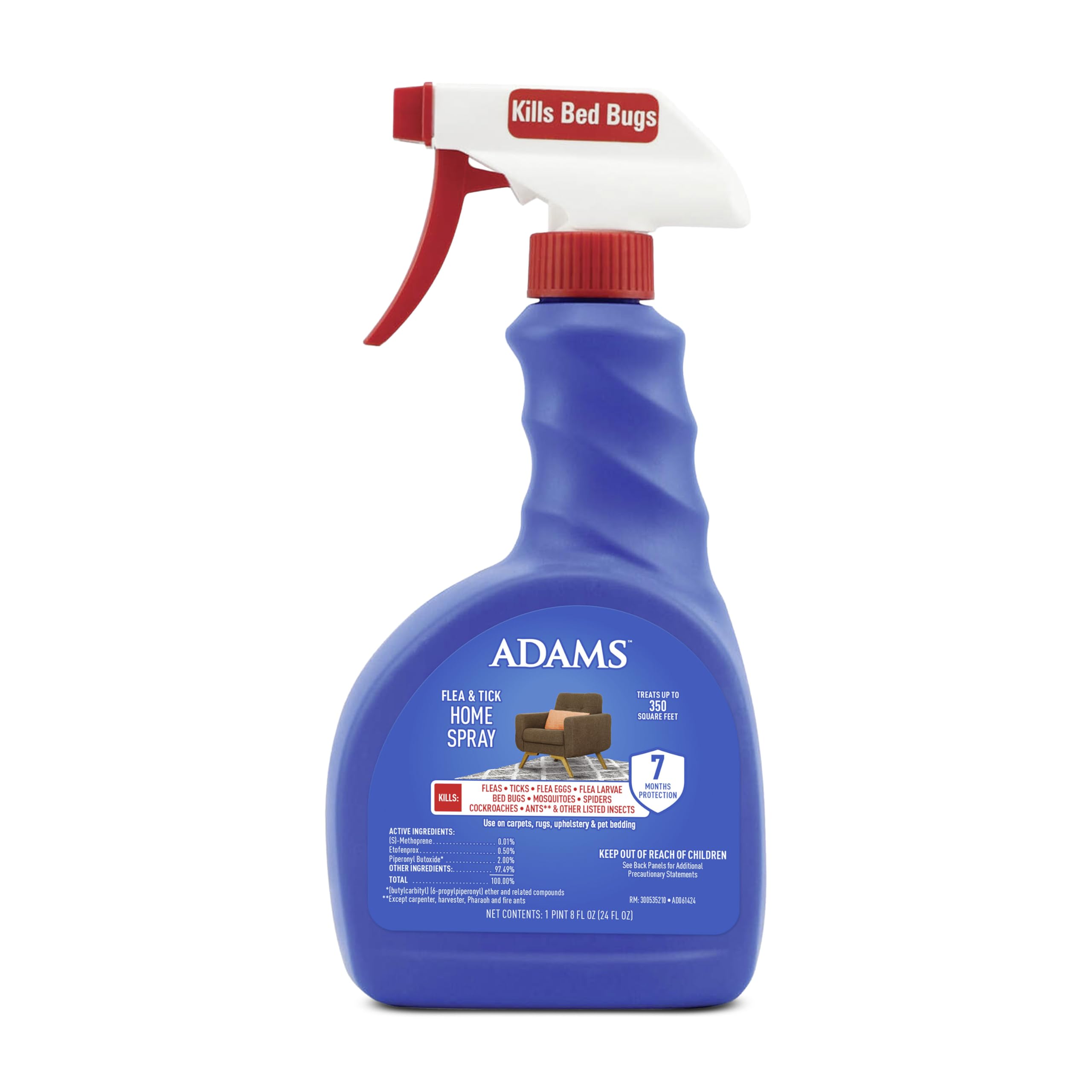 ADAMS Flea & Tick Home Spray for Bed Bugs, Fleas & Ticks, 24 oz | Flea spray for