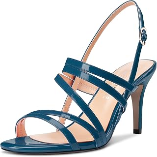 Castamere Women's Mid Heel Open Toe Slingback Sandals Ankle Strap Sexy Wedding Party 8.5 cm Heels