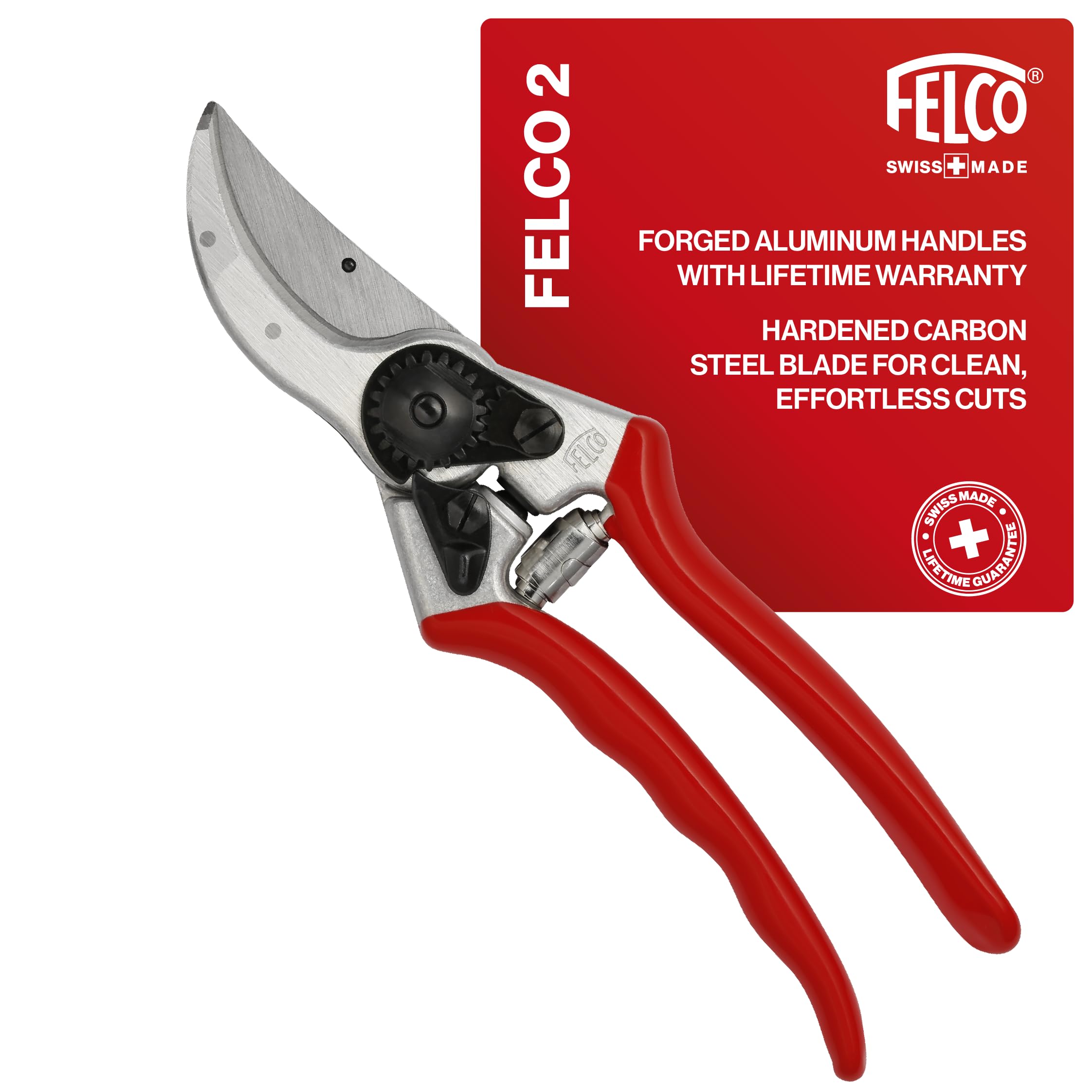 Felco F2 Pruning Shears – 9.25" Swiss-Made Garden Clippers for Professional Prun