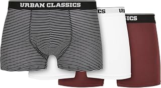 Urban Classics Mens Boxer Shorts Set of 3 Soft Cotton Elastic Waist Boxer Briefs Available in Various Color Sets and Prints Sizes S - 5XL