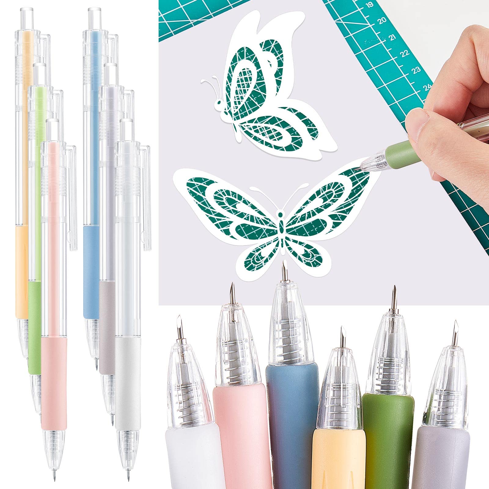 Lanties 6 Pieces Pen Knife Paper Cutting Knife Tools,Multiple Colors | Precision