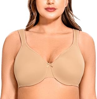 MELENECA Women's Plus Size Full Coverage Underwire Minimizer Seamless Bra