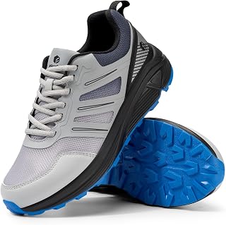 FitVille Zapatillas Trail Running Hombre Extra Ancho Calzado de Correr en Montaña Antideslizantes Zapatillas de Trekking Ligeras Zapatos Deportivo de Exterior