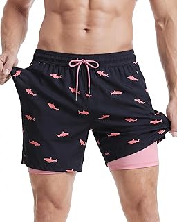 maamgic Men's Swimming Costume 2-in-1 Compression Quick Drying Shorts