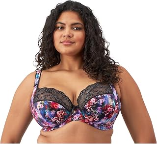 Elomi Lucie Women's Stretch Lace Underwire Plunge Bra with V-Neck (1 Pack)