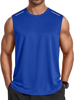 COOFANDY メンズ ノースリーブシャツ 速乾 ワークアウト タンクトップ ジム マッスル Tシャツ スポーツ アスレチック タンク 吸湿発散性