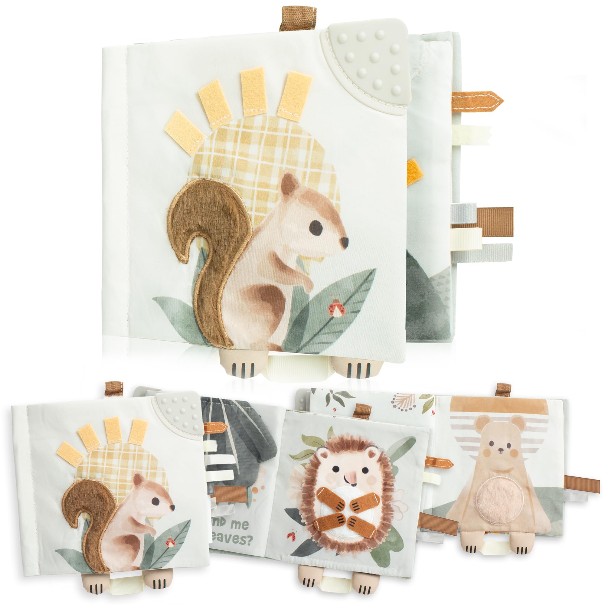 Soft Baby Book with Touch and Feel Pages - Cute Sensory Toy for Babies | For Age