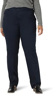 Lee Women's Wrinkle Free Relaxed Fit Straight Leg Trousers