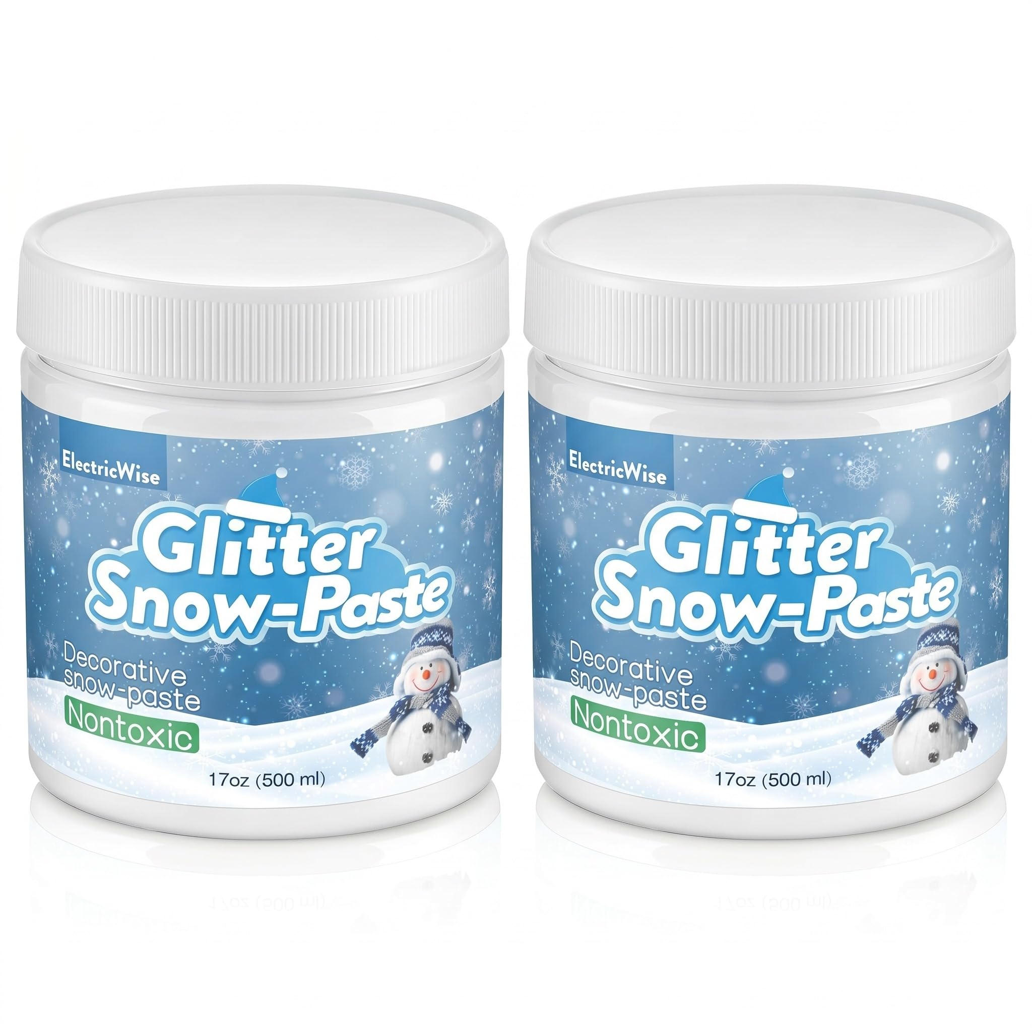 ElectricWise Glitter Snow Paste, Non Toxic Non Yellowing Snow Paste, Fluffy Craf