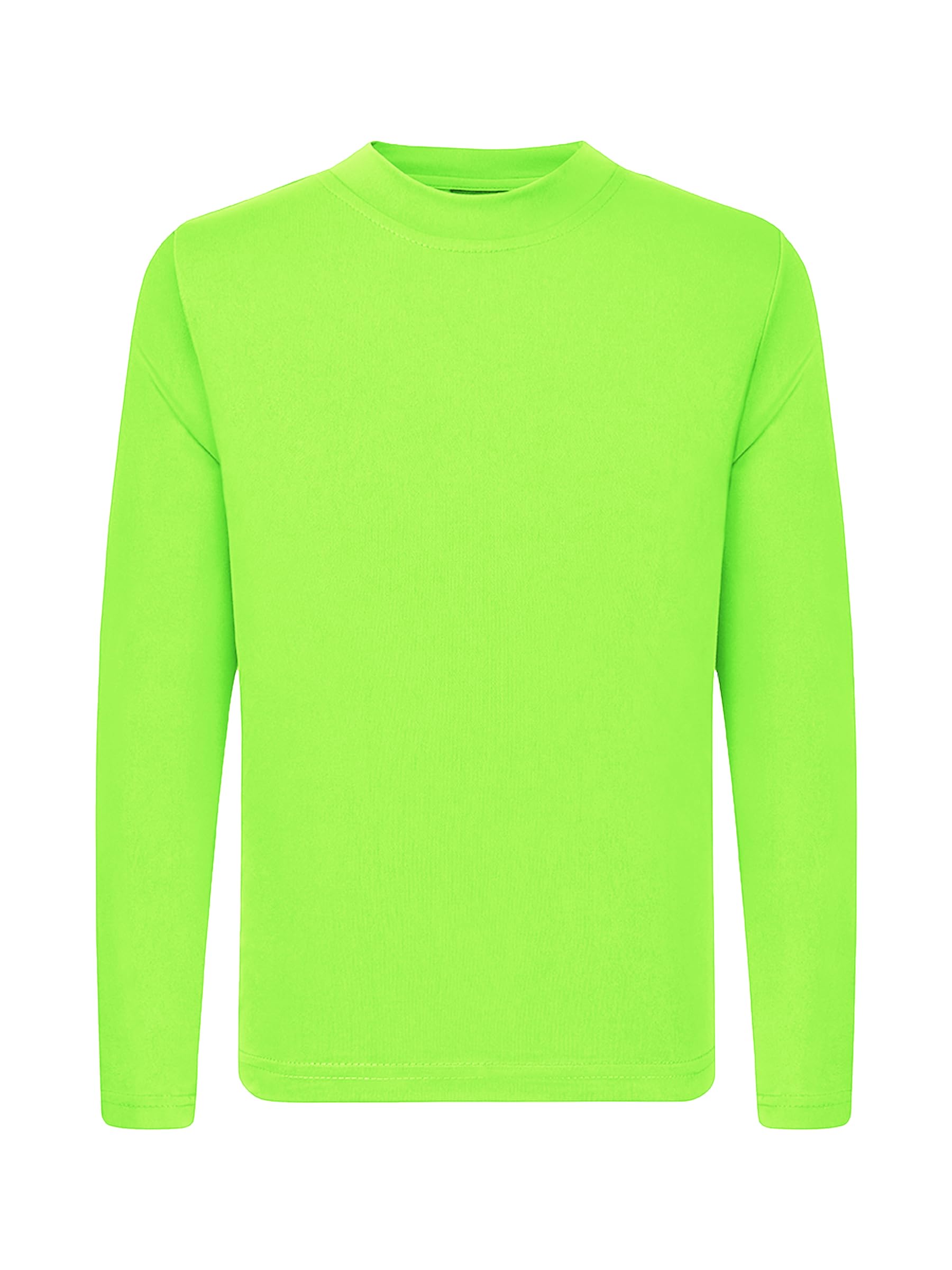 4T to Youth Neon Shirt Children's Rash Guard UPF 50+ Dry Fit Athletic Long Sleev