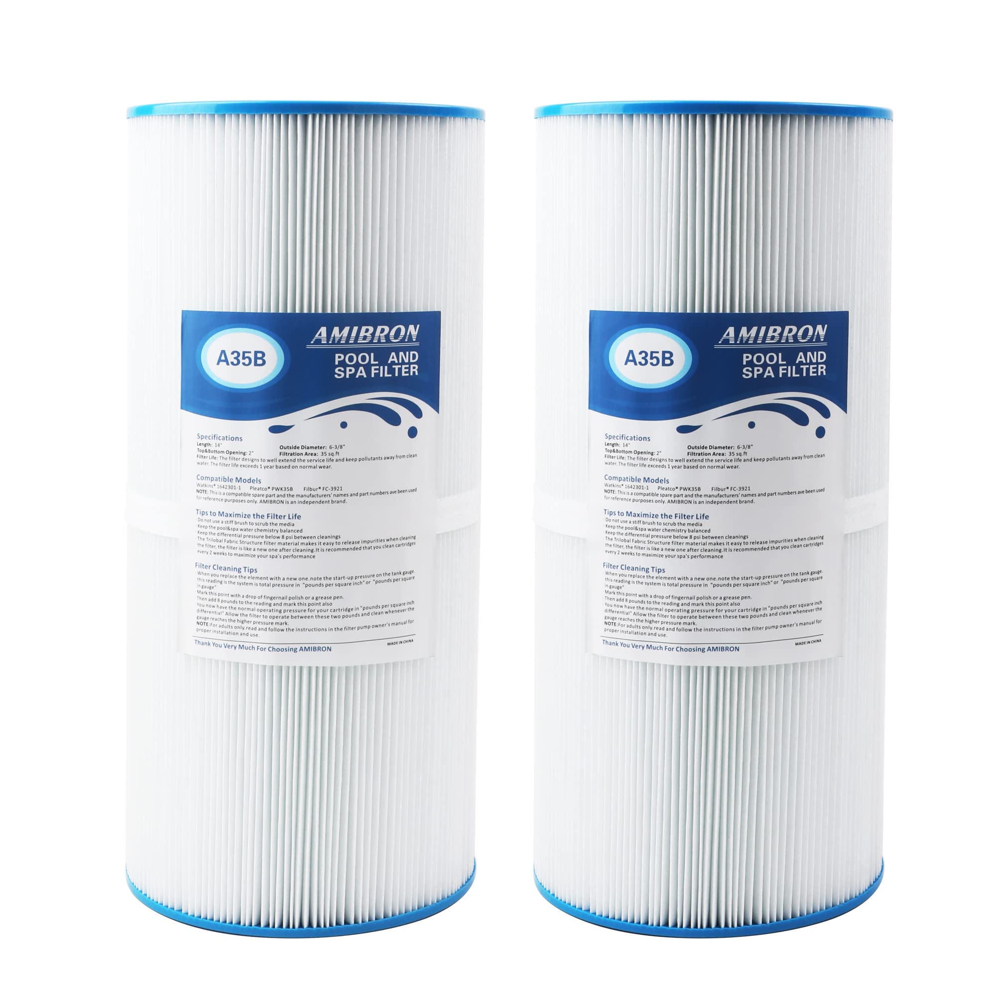 AmiBron PWK35B Replaces Hot Springs Limelight Series Spa Filters, Compatible wit