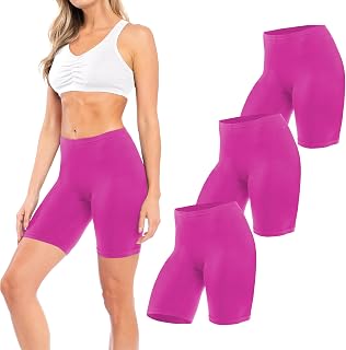 Sexy Basics Women's Cotton Stretch Active Slip Shorts | 3 Pack & 6 Pack Boy Short Boxer Briefs