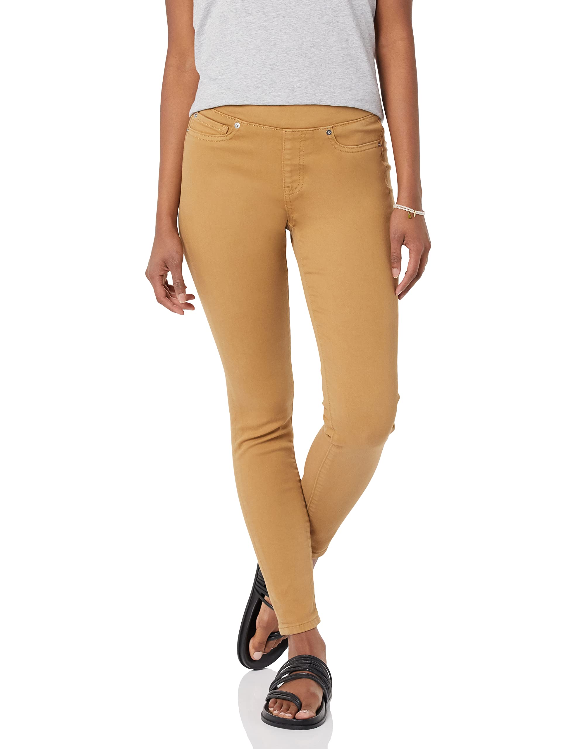 Amazon Essentials Women's Skinny Fit Mid-Rise Stretch Pull-On Jegging with Pocke