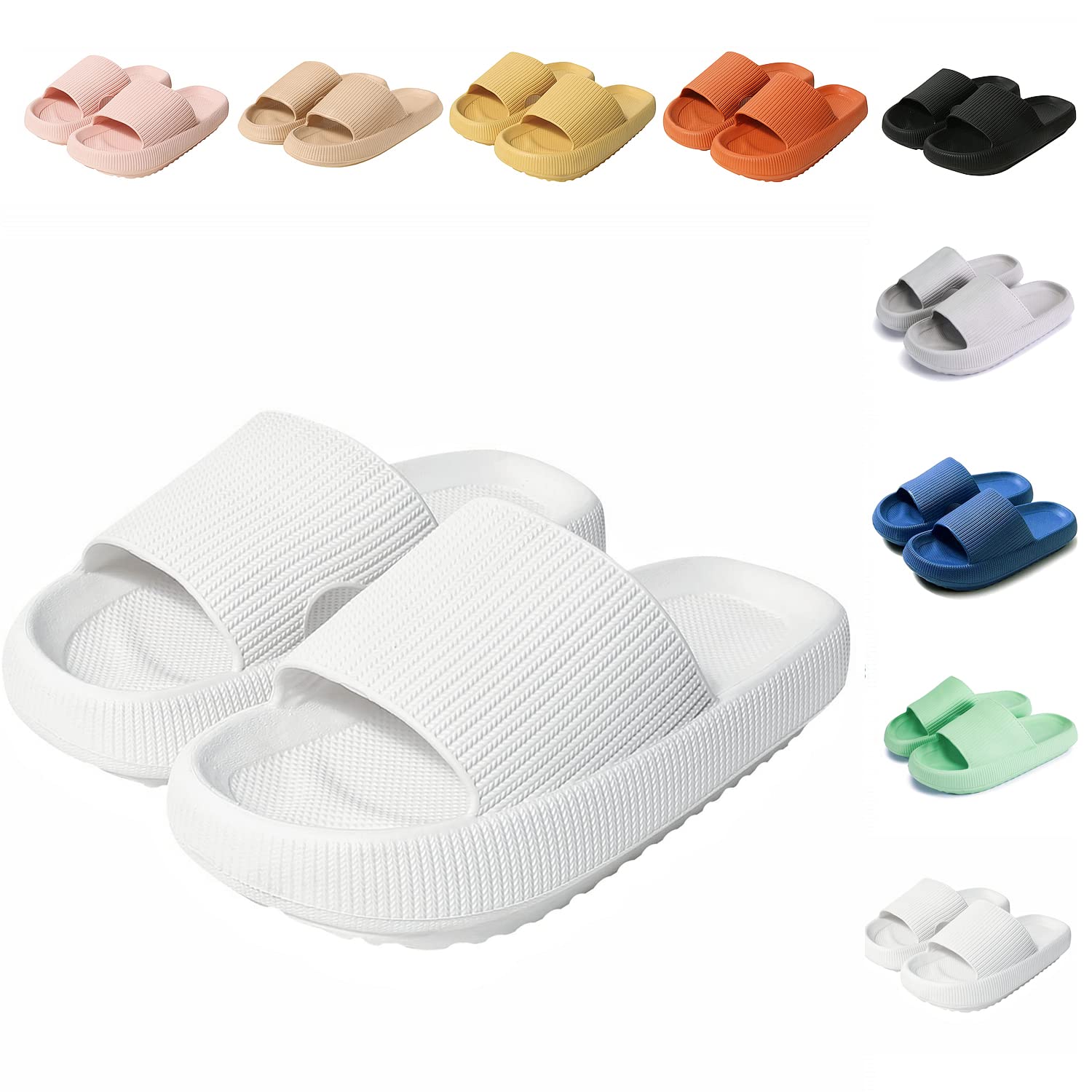 Sumvov Slippers for Women Men Non-Slip Slippers for Shower Pool, House Slippers 