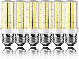 6-Pack 20W LED Corn Light Bulb 200W Equivalent LED Bulb 2500 Lumen Super Bright LED Light 5000K Daylight White E26/E27 Base Ceiling Fan Light for Home Garage Warehouse Indoor Outdoor Usage